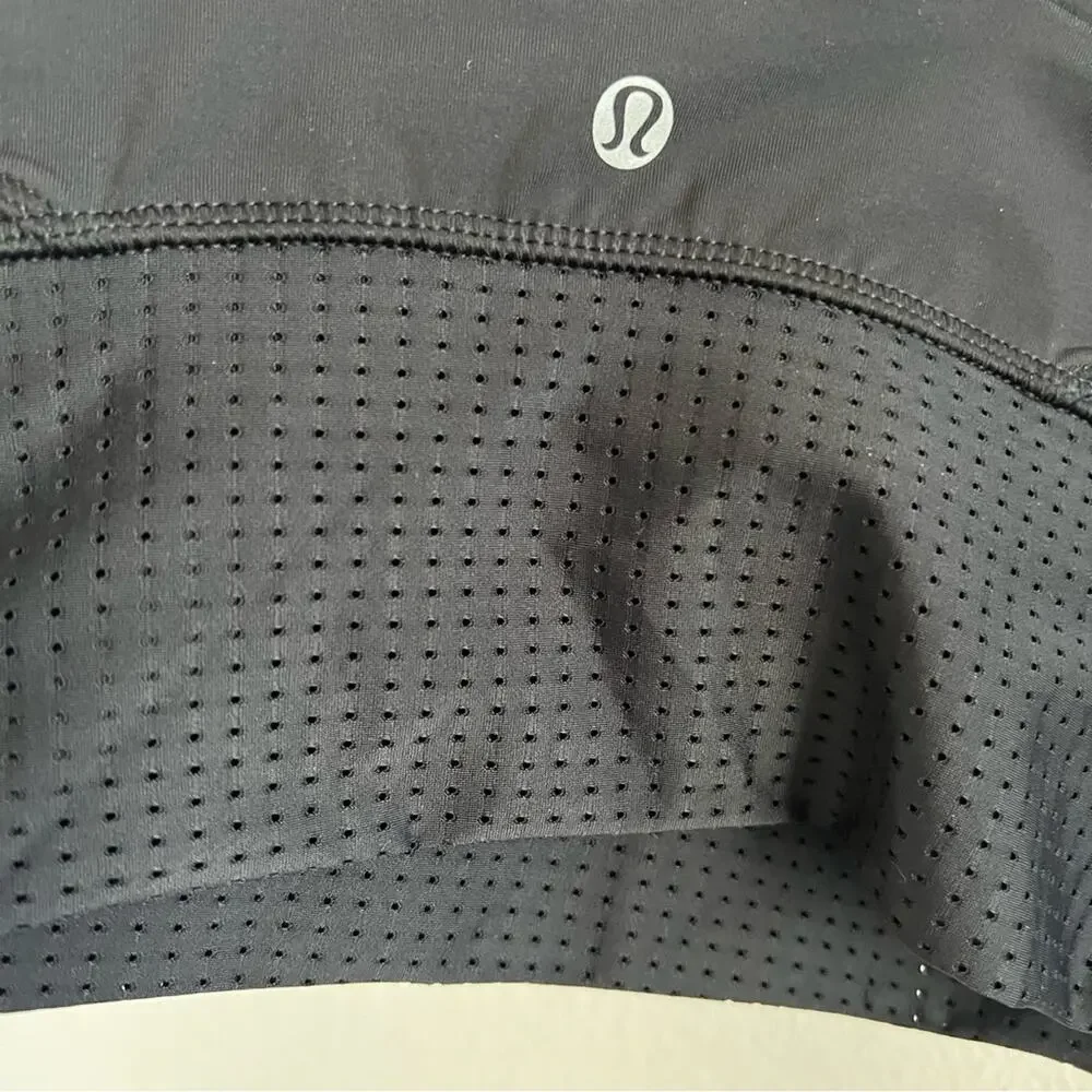 Lululemon Var-City Varsity Long Line Bra Black Luxtreme Mesh 2